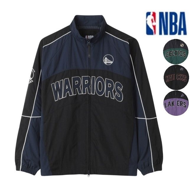 NBA 남녀공용 점퍼 바람막이 웜업 자켓 집업 우븐 후드 배색 오버핏 빅사이즈