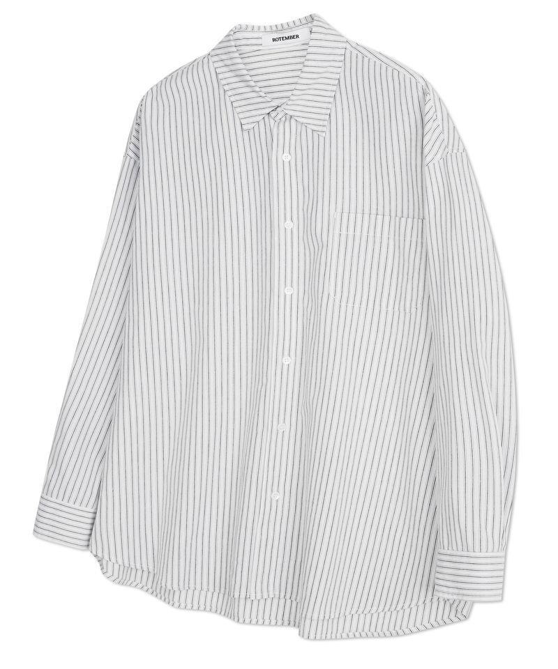 ROTEMBER 에디터 레일로드 스트라이프 셔츠 WHITE RTBSH4302 3756572