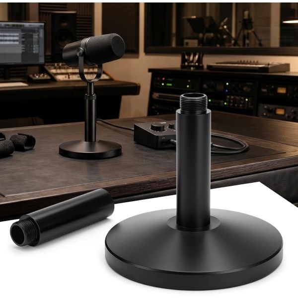[해외] YIBEICO 데스크탑 마이크 스탠드, Shure MV7/MV7+/MV7X/MV7i용 | 2개의 연장봉이 포함된 프리미엄 헤비듀티 베이스,