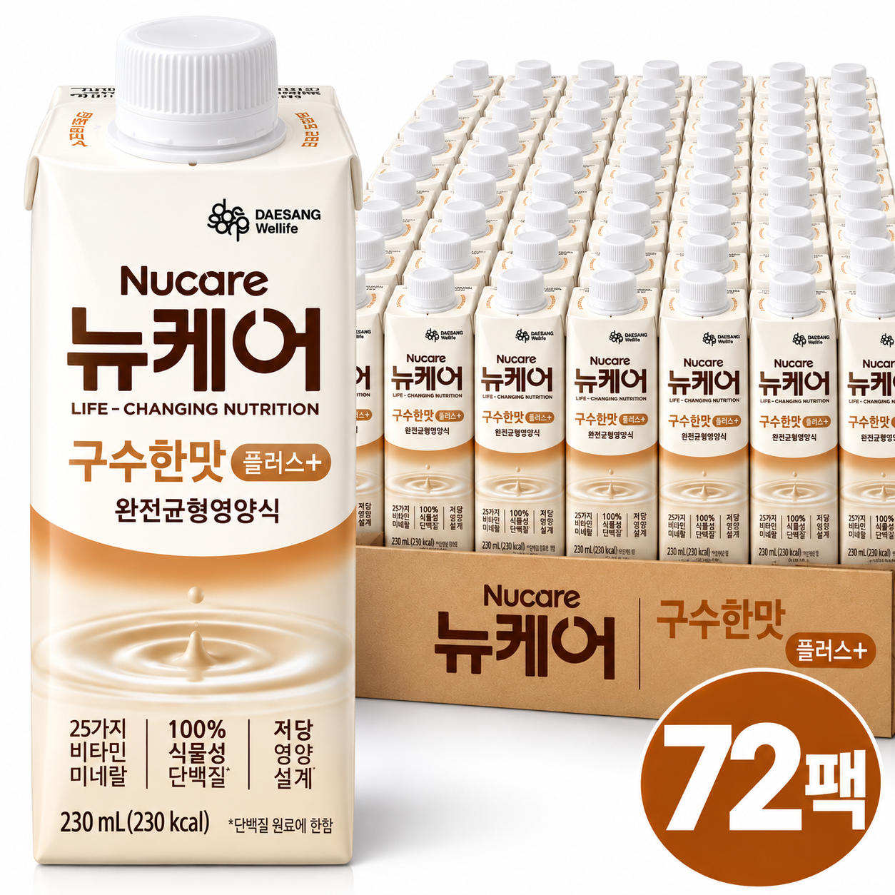 대상웰라이프 뉴케어 구수한맛 밸런스업 230ml 72팩