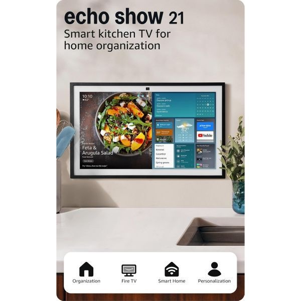 [해외] Amazon Echo Show 21 최신 모델 Fire TV와 Alexa Early Access가 내장된 Full HD 21인치 주방 허브로 집안 정리에 최적입니다. 22591