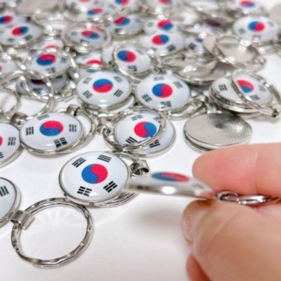 키링 태극기 홀더 열쇠 국경일 고리 개천절 아크릴키링 사진키링 자수키링 키링만들기