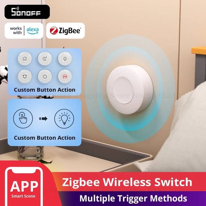 [해외] 소노프 SNZB-01P Zigbee 무선 스위치 버튼 1101505
