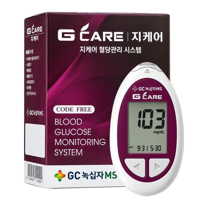녹십자 지케어 혈당측정기 혈당계 당 기기 기계 측정 체크 D