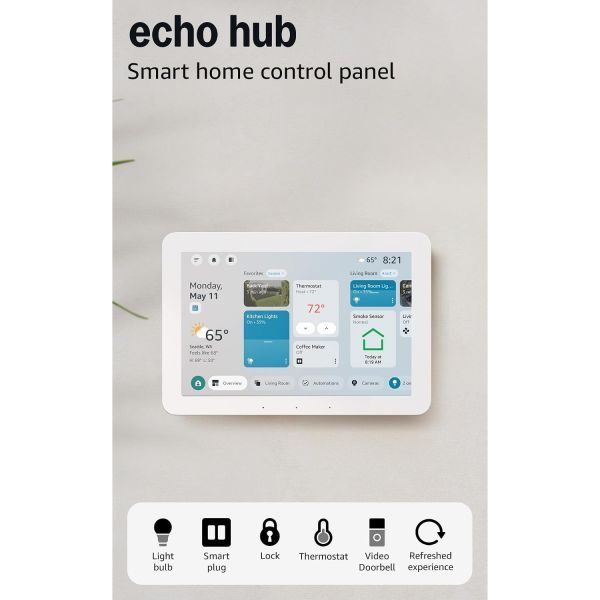 [해외] Amazon Echo Hub Alexa Early Access가 탑재된 8인치 스마트 홈 제어판 수천 개의 기기와 호환 225918