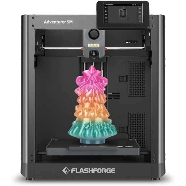 [해외] FLASHFORGE Adventurer 5M 3D 프린터 600mm s 고속 출력 원클릭 완전 자동 레벨링 업그레이드된 다이렉트 익스트루더 280°C