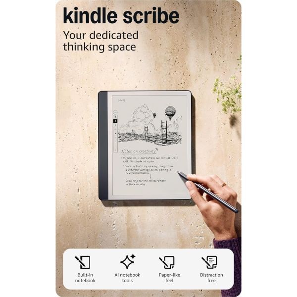 [해외] 아마존 킨들 Scribe 64GB 메모 문서 책을 한 곳에서 모두 확인하세요. AI 노트북 요약 기능이 내장되어 있습니다. 프