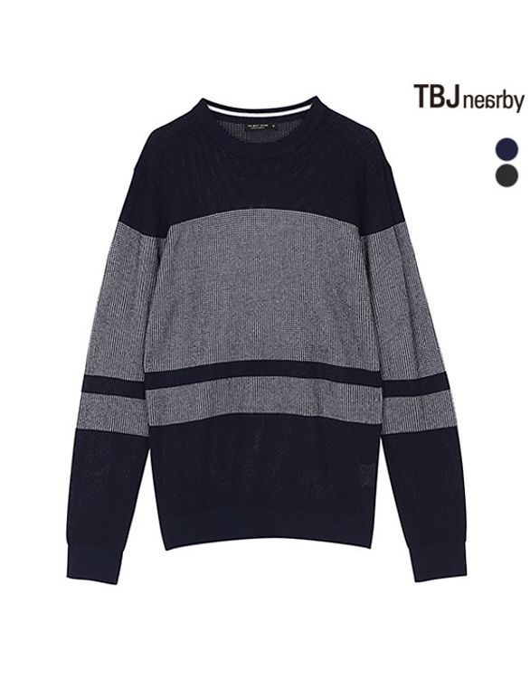 티비제이 남성 조직변형 니트 풀오버 T181KT130P 983910