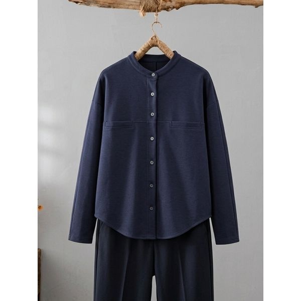 [하프클럽]단정한 밴드넥 절개 자켓 S26CJK155