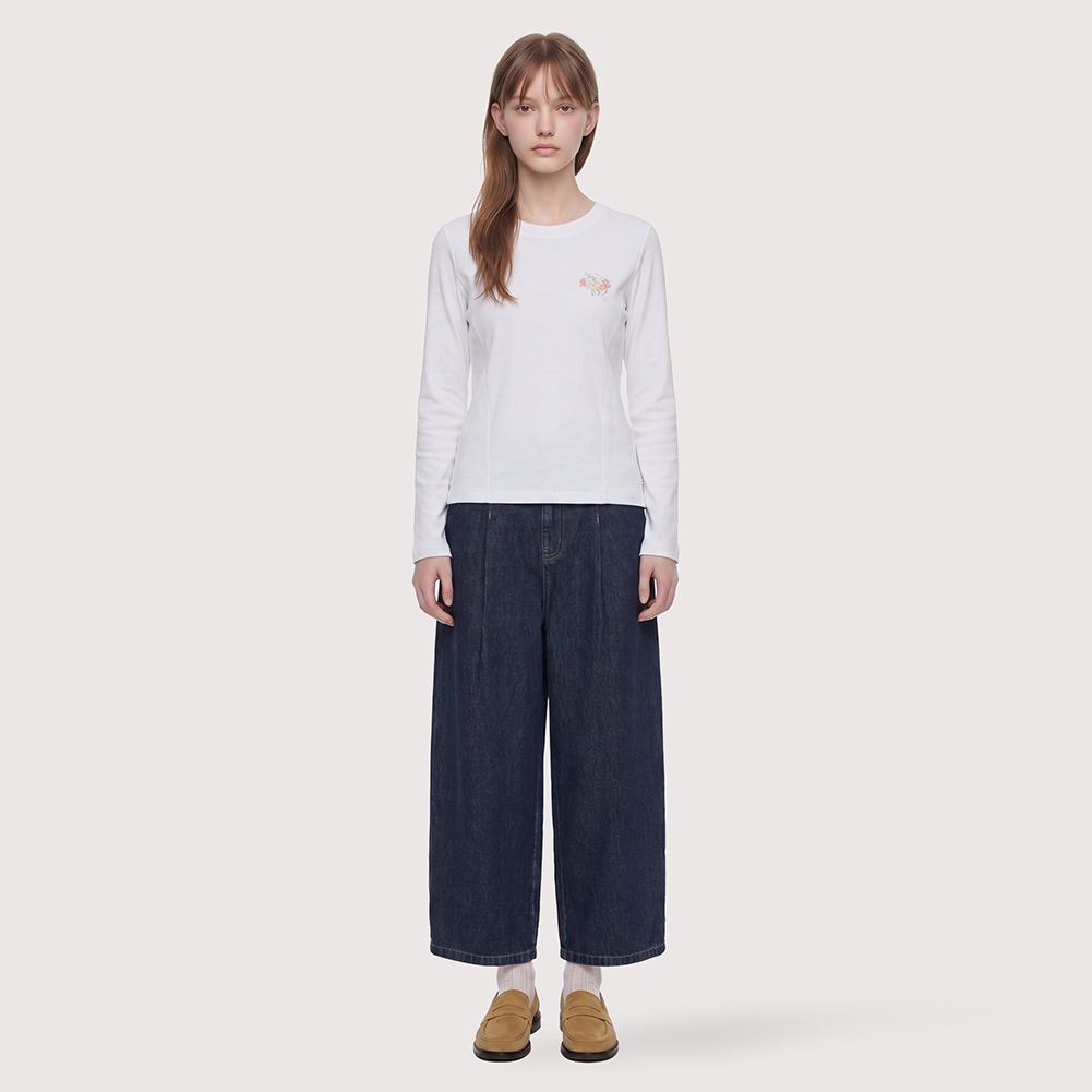 [여성]배기핏 와이드 데님 팬츠(T266MJE147W)