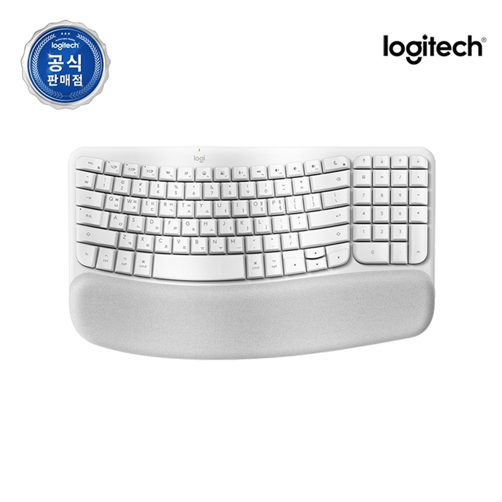 수신기 미포함 로지텍코리아 Wave Keys for Mac 인체공학 무선 키보드
