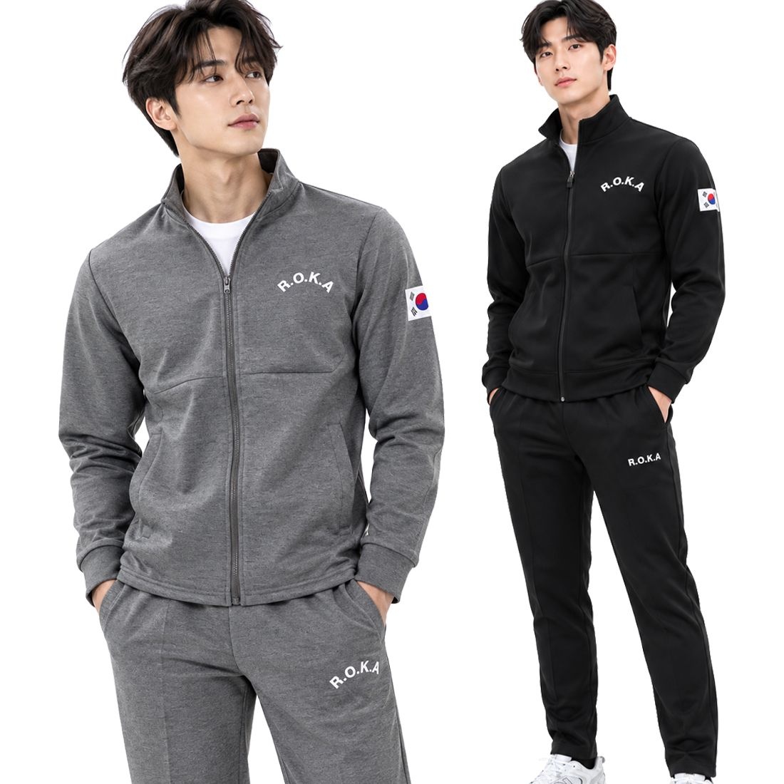 남성 ROKA 로카 풀집업 스판 트레이닝복 상하의세트 봄가을 데일리 셋업 SETPZ-61