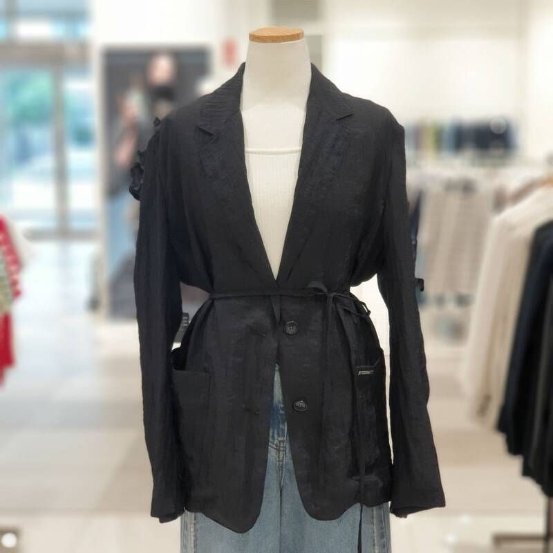 온앤온 카라넥 크링클 텍스쳐 벨티드 썸머 긴팔재킷 NJW6MJ410 G4H9J2K5 L4M9N2P5