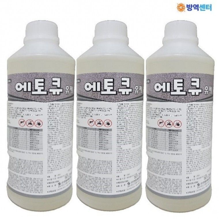 한성바이오켐 에토큐유제 1L 3개 바퀴벌레 파리 모기 털진드기 살충제 독성등급U