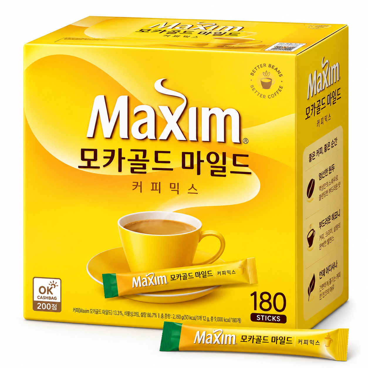 맥심 티오피 동서식품 맥심 모카골드 마일드 커피믹스 스틱 180T