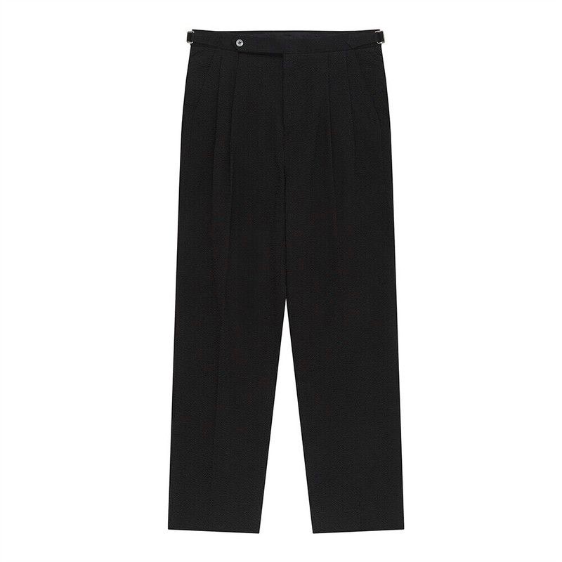 벨리프 Essential Seersucker Adjust 2-Pleated Relaxed Chino Black 1415932