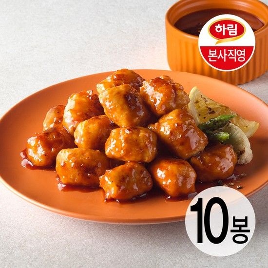 하림 이닭 소스 잘 먹은 닭가슴살 큐브 양념치킨맛 100g 10봉