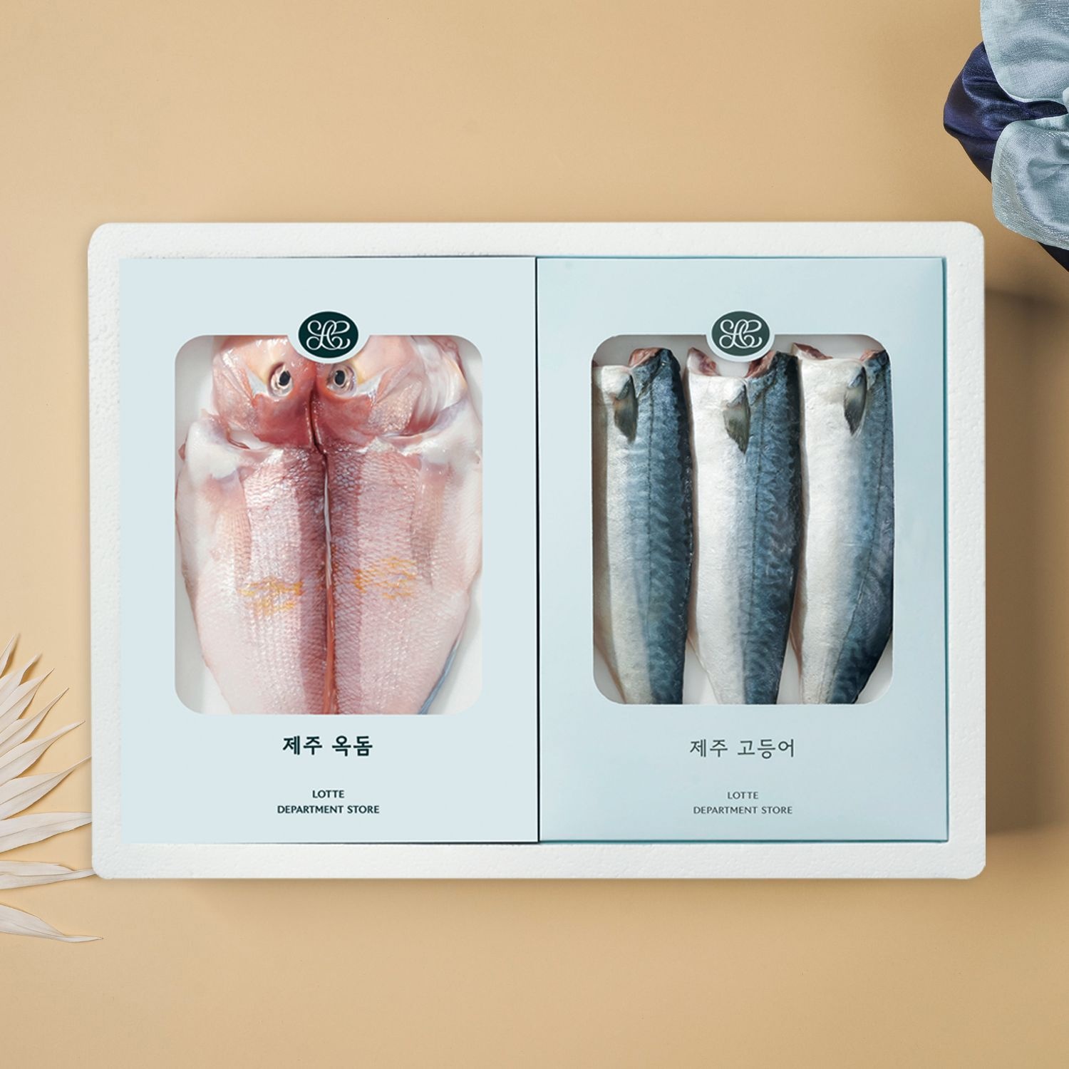 [롯데백화점] 모슬포 명품 제주 옥돔·고등어 세트 (총2.2kg/옥돔800g,고등어1.4kg)