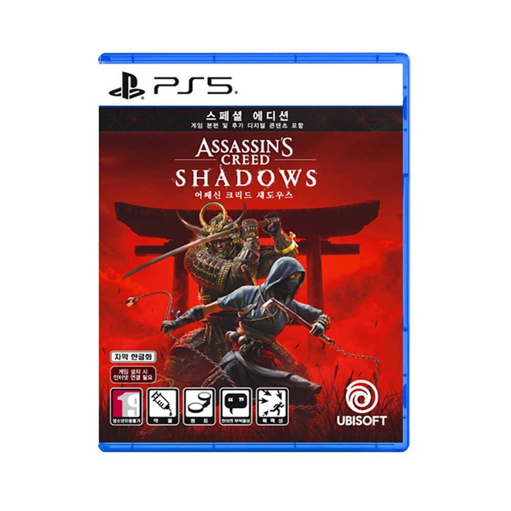 [롯데백화점] 플레이스테이션 PS5 어쌔신 크리드 섀도우스 스페셜 에디션 한글판 게임 팩