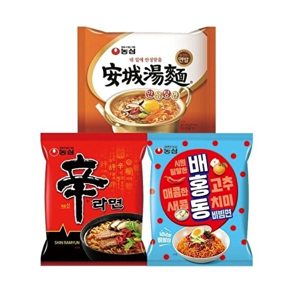 [농심]신라면 5입 + 안성탕면 5입 + 배홍동 비빔면 4입
