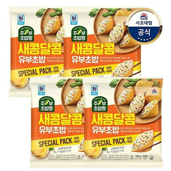 사조 [사조대림][대림냉장] 새콤달콤유부초밥 320g(160x2) x4개