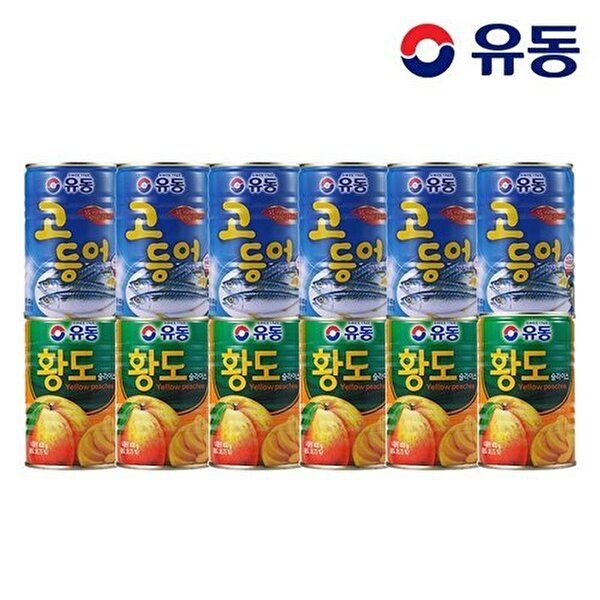 [유동][유동] 고등어 400g x6개 +황도슬라이스 400g x6개