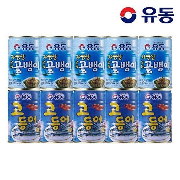 [유동][유동] 자연산골뱅이 400g x5개 +고등어 400g x5개