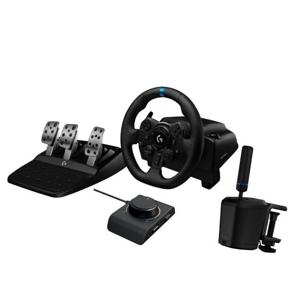 [해외] 로지텍 G923 레이싱 휠 페달 RS 시프터 핸드브레이크 어댑터 번들 PS5 PS4 PC 316713
