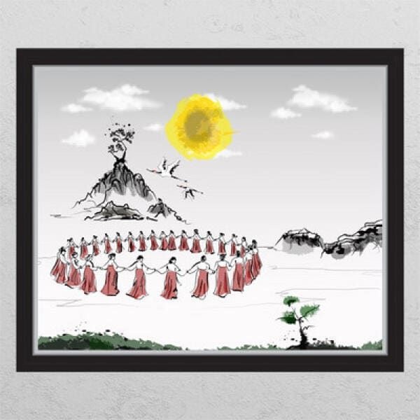 (현대Hmall) 아트박스/꾸밈 ca609-민속놀이강강술래_창문그림액자