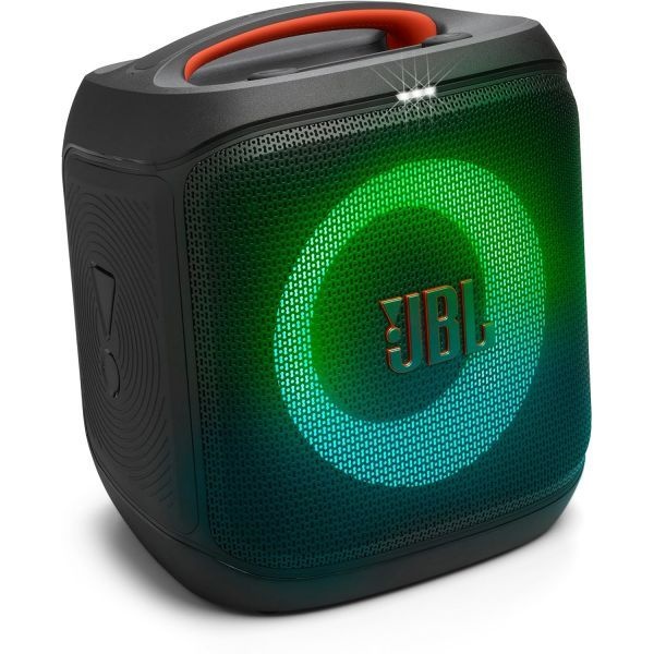 [해외] JBL 파티박스 앙코르 에센셜 2 휴대용 스피커 AI 사운드 부스트 블랙 다이내믹 라이트쇼 최대 15시간 배터리 마이크