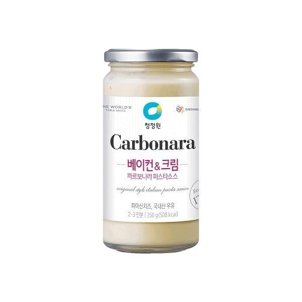 청정원 베이컨크림 까르보나라 파스타소스 350g 총1개