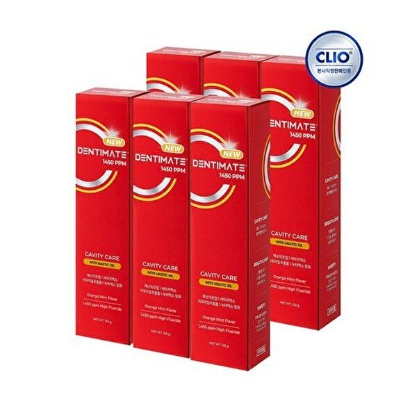 [크리오]크리오 덴티메이트 1450 고불소 매스틱 충치케어 치약 150g 6입 x1개