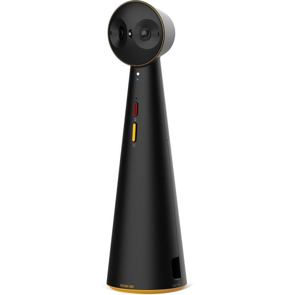 [해외] IPEVO Totem 180 4K 파노라마 화상 회의 카메라 180° 120° 시야각 프리미엄 웹캠 전체 공간 커버 AI 자동 프레임 노이즈