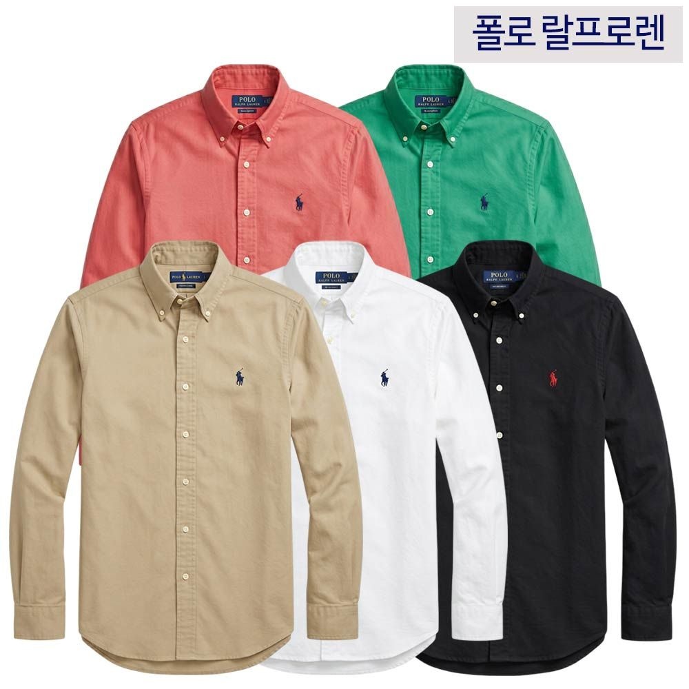 [미국정품배송]폴로 랄프로렌 맨즈클래식핏 가먼트 다이 옥스포드 셔츠