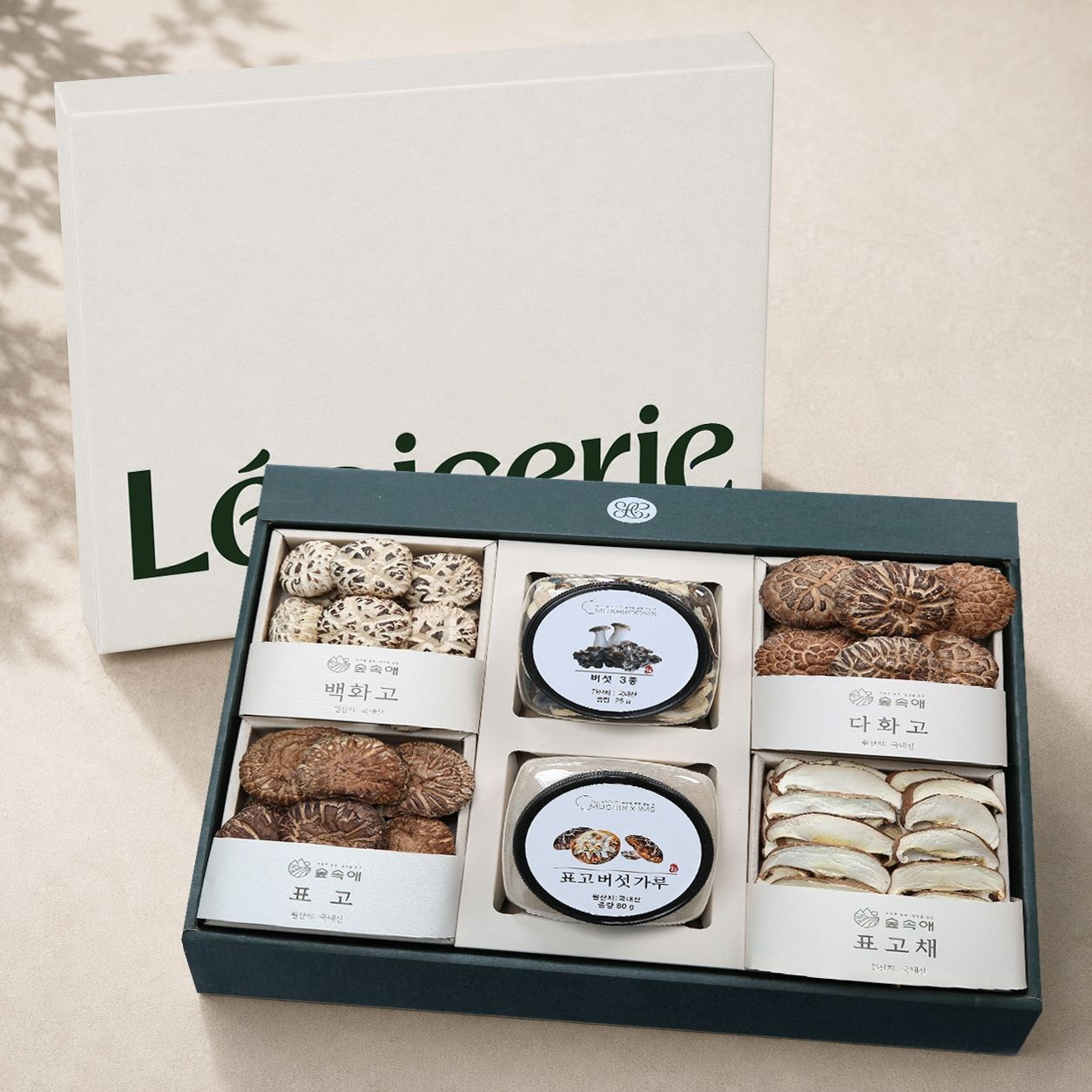 [숲속愛]버섯종합GIFT 眞(진)(320g/백화고+다화고+표고+표고채+표고분말+버섯3
