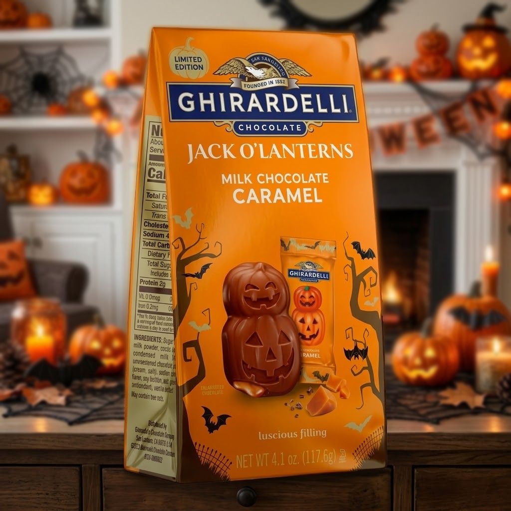 GHIRARDELLI 기라델리 잭오랜턴 모양 카라멜 밀크초콜릿 117.6g 할로윈 간식
