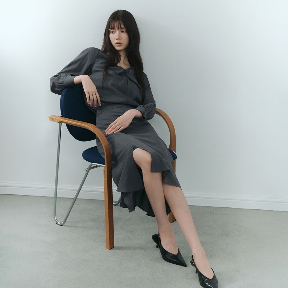 [26 F/W] 플레어 롱 스커트 ITQ8ZSK520