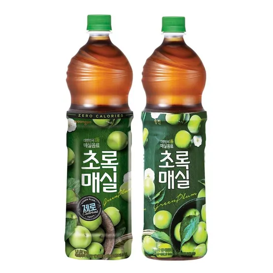 [웅진식품] 초록매실+초록매실제로 혼합 1.5리터 x 6페트