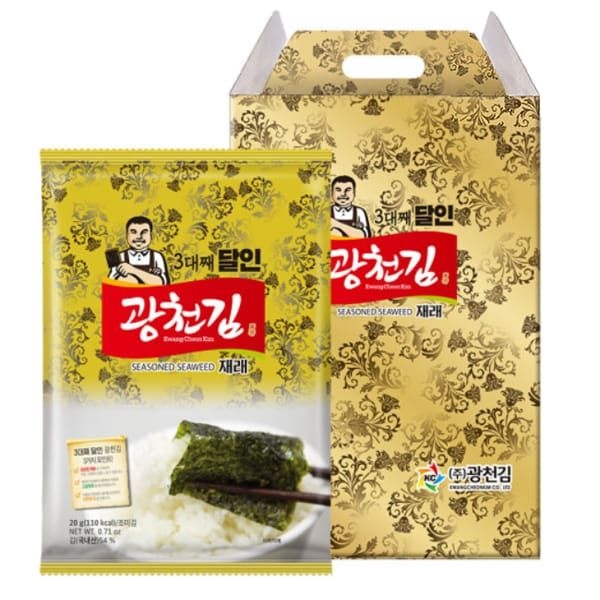 광천김 (현대Hmall) 광천김 달인 재래김 전장김 선물세트 10봉 x 2개 (총 20봉)/조미김/구운김