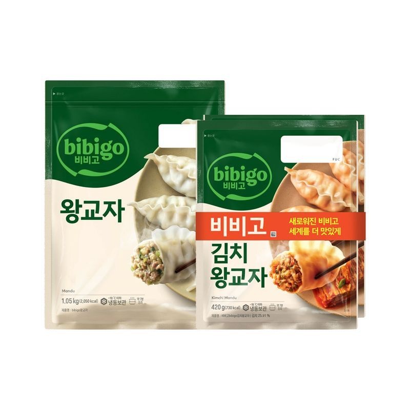 CJ제일제당 (e)CJ 비비고 왕교자 1.05kg + 김치왕교자 420g x2개[36224312]