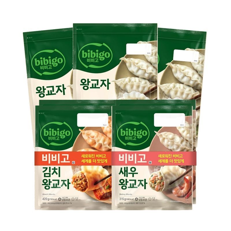 CJ제일제당 [CJ] 비비고 왕교자 1.05kg x3개+김치왕교자 420g x2개+새우왕교자 315g x2개