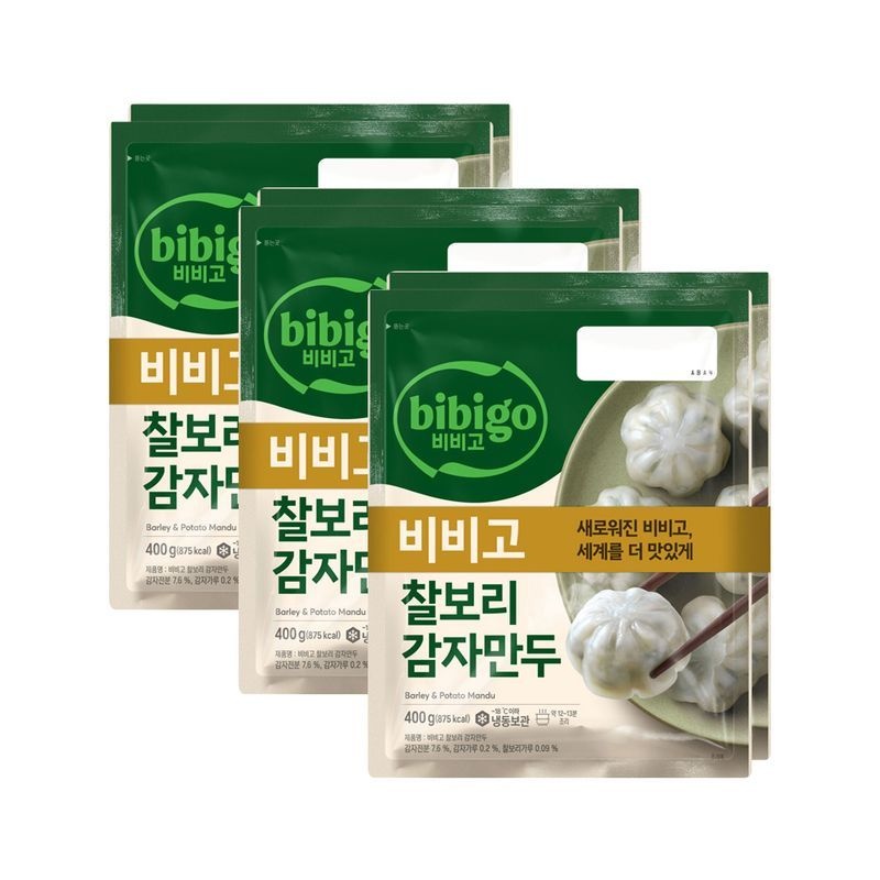 CJ제일제당 (e)CJ 비비고 찰보리감자만두 400g x6개[36224432]