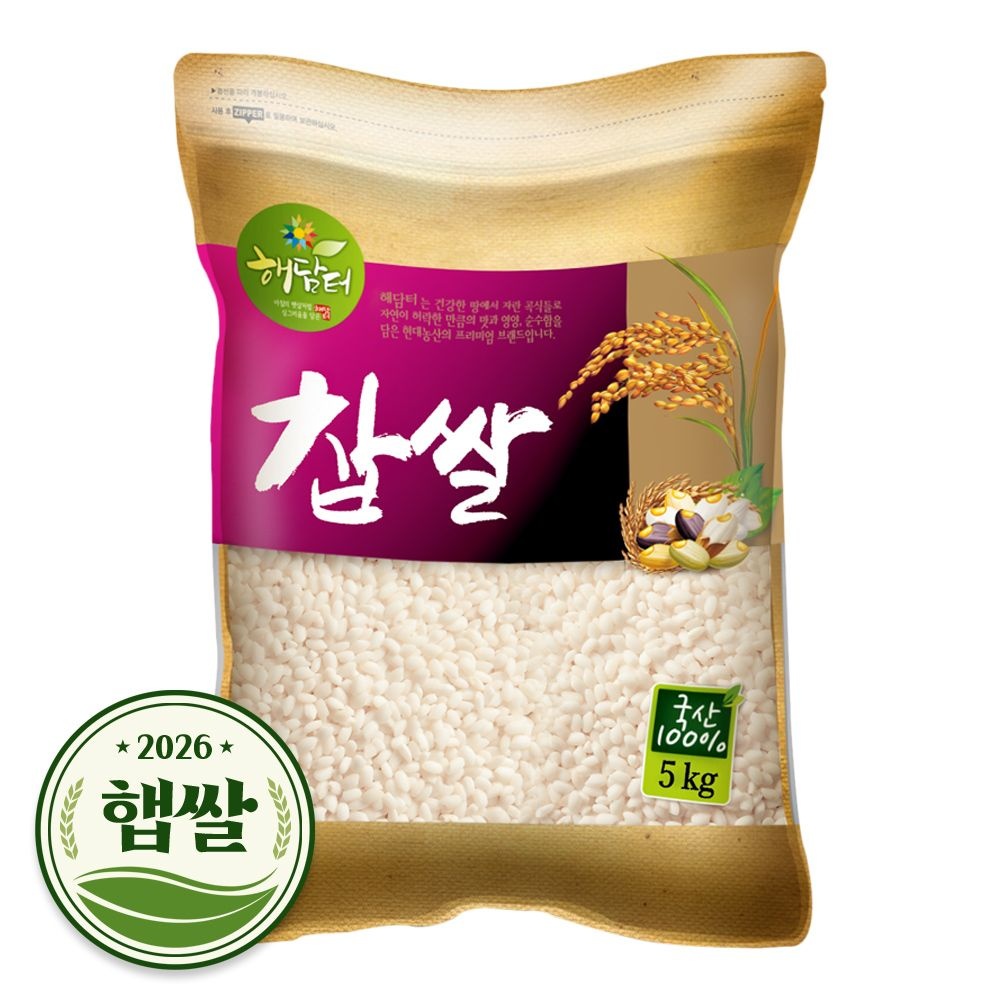 2026년 햅쌀 국산 찹쌀 5kg