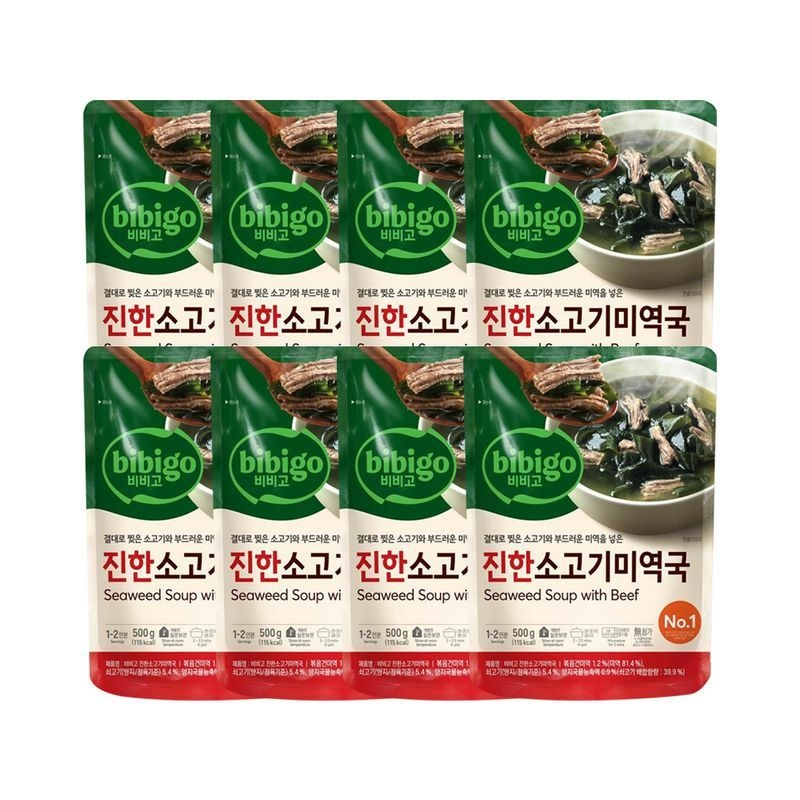 CJ제일제당 (e)CJ 비비고 진한소고기미역국 500g x8개[36224512]
