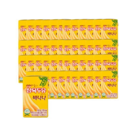 삼육 달콤한 바나나와 고소한 두유 140ml x 48팩 어린이 간식/J (52271993)