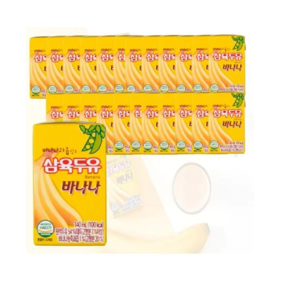 삼육 달콤한 바나나와 고소한 두유 140ml x 24팩 어린이 간식/J (52271994)