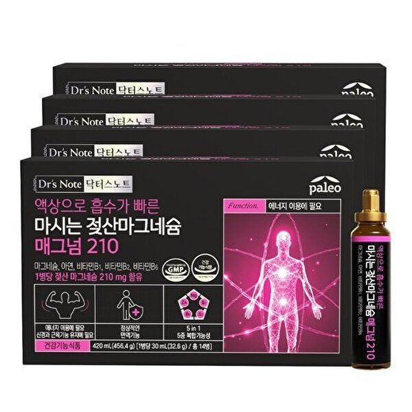팔레오 [팔레오]팔레오 닥터스노트 마시는 젖산마그네슘 매그넘 210 30mL 14병 4박스