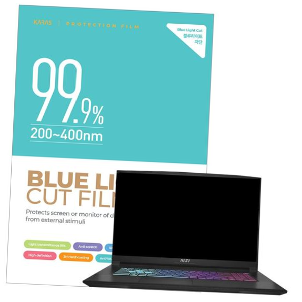 카라스 블루라이트 MSI Sword 고광택 블루라이트차단필름 GF76 B12UDXK