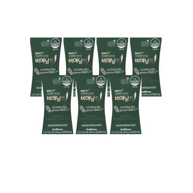 [에이스바이옴] 다이어트 유산균 비에날씬 400mg x 60캡슐 7개 -AO-
