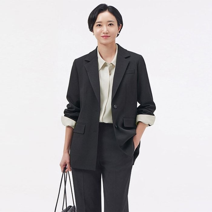 빌드 / BQFJ106 E 테일러드 블랙 재킷
